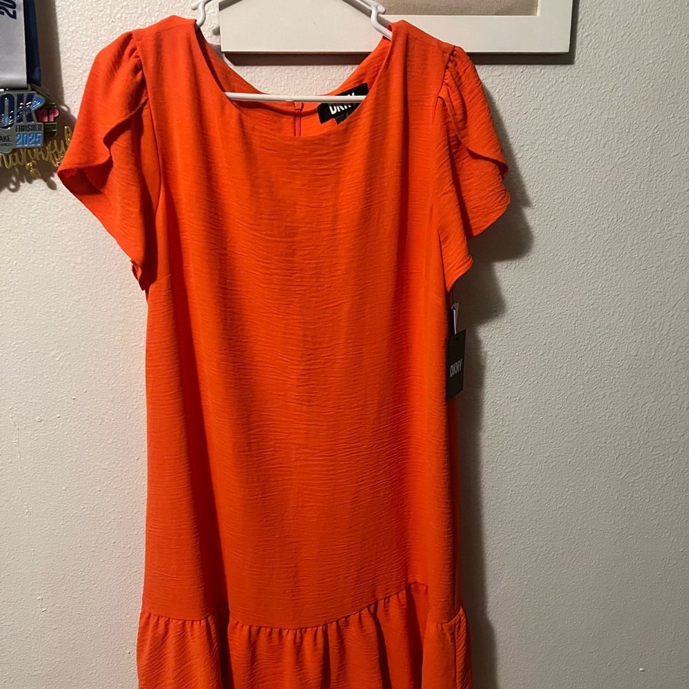 Orange Short Sleeve Dress